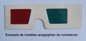 lunettes anaglyphes du commerce