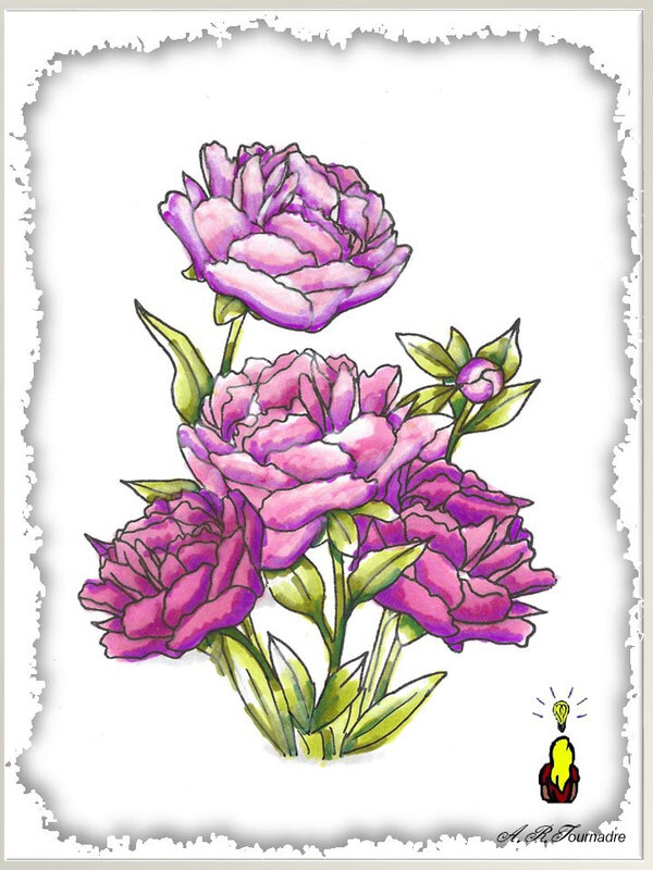 ART 2018 10 shabby fleurs mauves coloriage