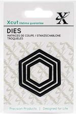 X-cut mini die hexagones