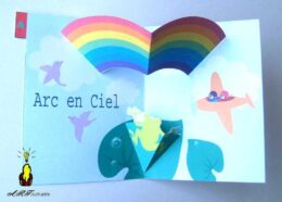 Alphabet pop-up A comme arc en ciel