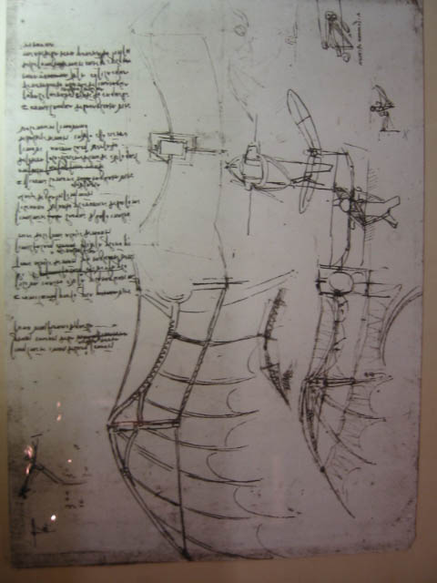 la machine volante de Léonard de Vinci