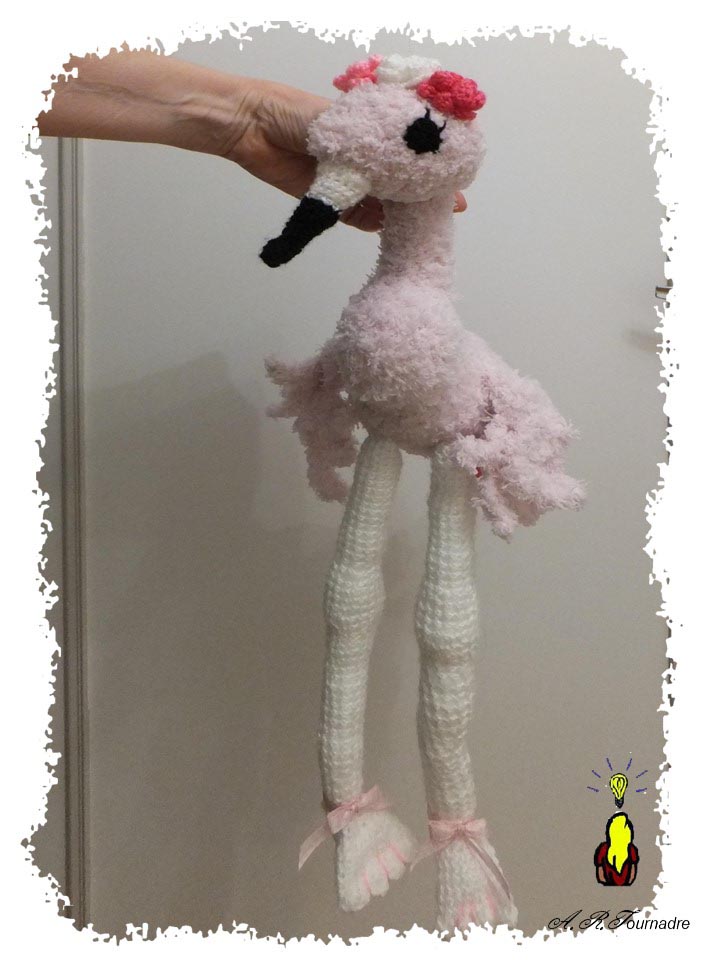 Le flamand rose au crochet