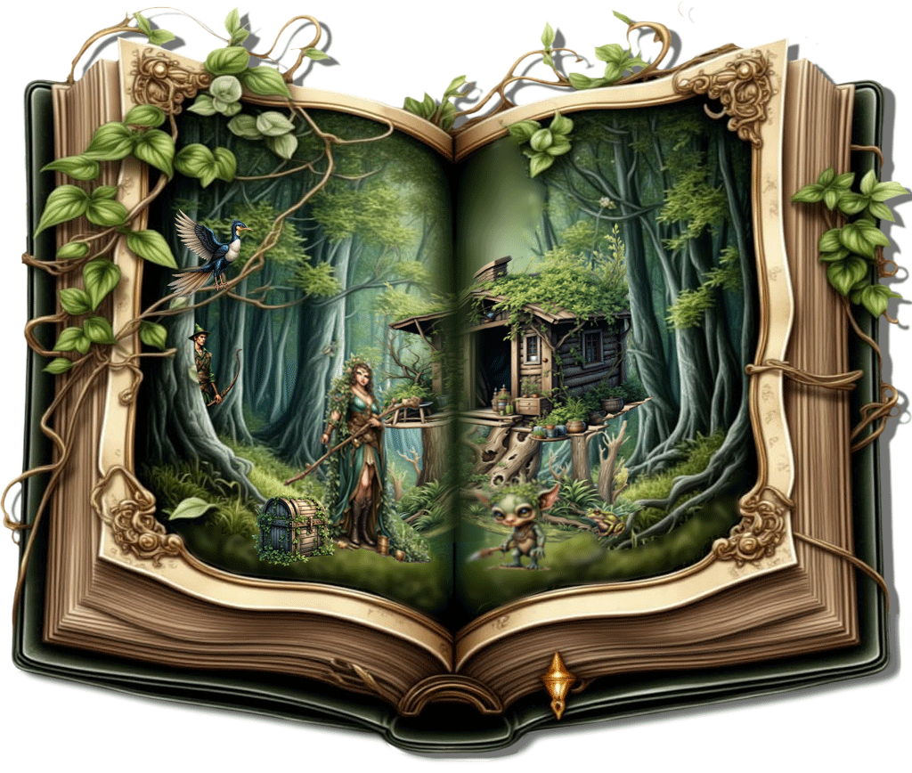 ART 2026 03 livre-de-contes livre de contes ouvert dessiné par infographie