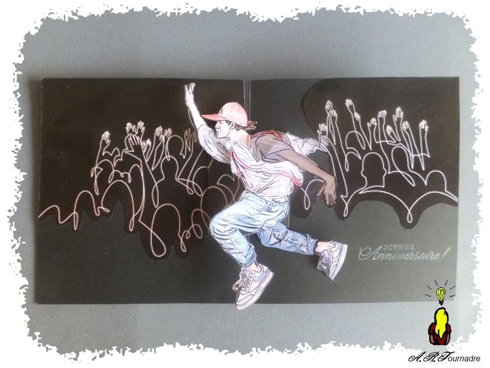 ART 2026 04 danseur hip hop 6 carte pop-up danseur de hip hop
