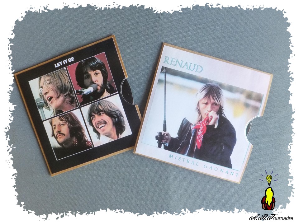 ART tourne disque 6 pochettes des disques vinyles