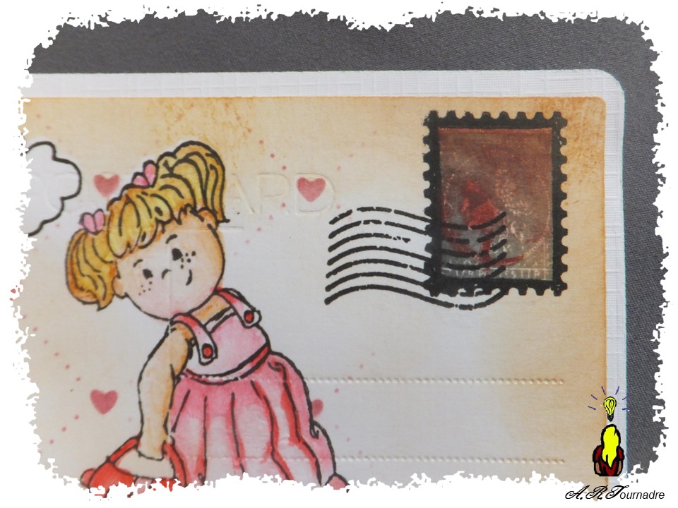ART 2026 08 post card holifant 4 timbre tamponné
