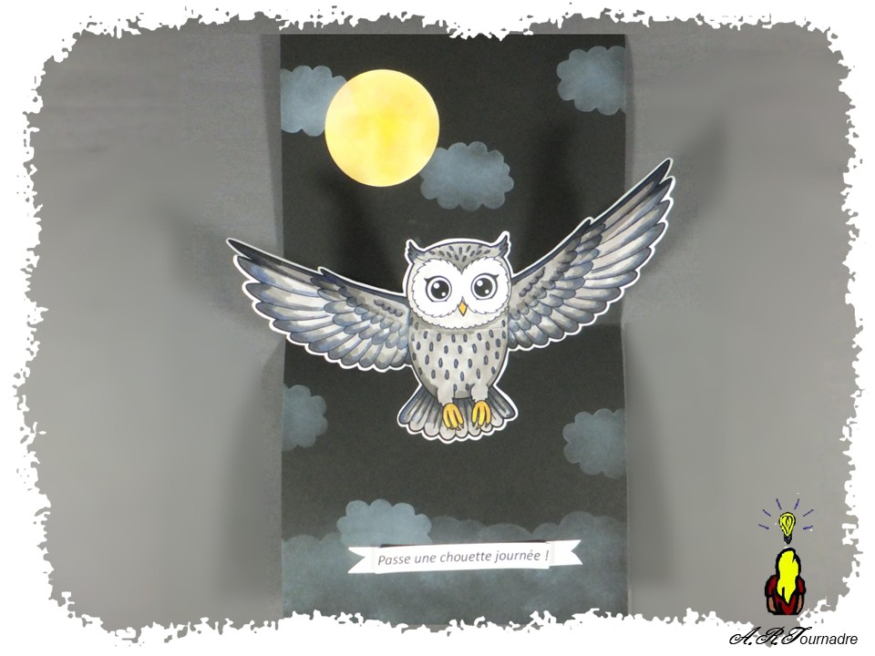 ART 2026 08 hibou 2 carte pop-up hibou
